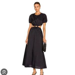 STAUD Calypso black cutout maxi dress.
